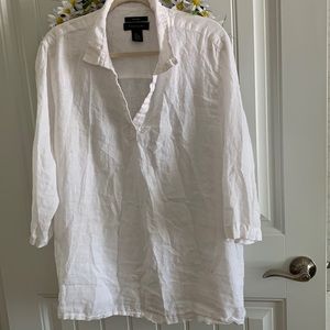 Linen tunic blouse 2X
